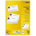 Sigel Visitenkarten V-KARTE WS, 15 Blatt = 150 Karten, blanko, hochweiß, matt