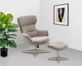 Home affaire Sessel Clarah Relaxsessel, TV-Sessel mit Hocker, 360° Grad drehbar