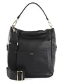 abro Leather Dalia Hobo Bag Raquel Small S Schultertasche Tasche Black / Gold