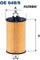 FILTRON OE648/9 Ölfilter Motorölfilter für Opel für Vauxhall