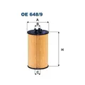 1x Ölfilter FILTRON OE 648/9 passend für OPEL VAUXHALL GENERAL MOTORS
