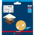 Bosch Professional Expert C470 Schleifpapier mit 8 Löchern für Exzenterschleifer, 125 mm, G 100, 5-tlg. (2608900806)
