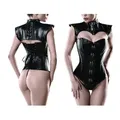 Grey Velvet Corsage GREY VELVET Corsage mit Schulterteil (Model 2) - (L,M,S,XL,XXL) schwarz L