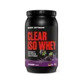 Body Attack Clear Iso Whey - Blackberry, 900g - Made in Germany - Erfrischendes, klares Whey Protein Isolat - 24 g Protein und 11.400 mg EAAs pro Iso Whey Shake, zucker-& fettfrei