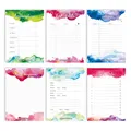 Papierdrachen 6 Notizblöcke für Termine, Wochenplaner, to do Liste, Einkaufslisten und mehr - Tagesplaner und Wochenplaner Aquarell - Ideal für Schule, Uni und Haushalt - Notizblock - DIN A6