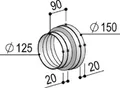 berbel System 150 Reduzierstück Ø125/150 6000323