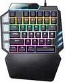 Einhand-Gaming-Tastatur mechanische mit RGB Rainbow Beleuchtung