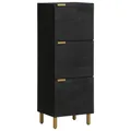 Highboard Schwarz 40x33x110 cm Holzwerkstoff Sideboard vidaXL
