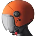 Motorrad Helm M - GMS Gelato Pfirsich - Jethelm mit Sonnenblende und Visier