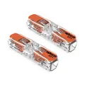 2x WAGO 2-Leiter-Klemme Durchgangsverbinder Klemme mit Hebel 221-2411