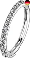 OUFER 16G Rostfreier Stahl Knorpel Ohrringe Fünf Petal Clear CZ Blume Tragus