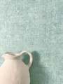 NEWROOM Vliestapete Türkis Leinenstruktur Modern Elegant Wohnzimmer Küche