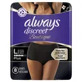 Always Discreet Boutique Schwarze Höschen Gr. L Bei Blasenschwäche 8 Stück