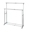 WENKO Teleskop-Garderobe Twin Bars grau Metall 95,0-163,0 x 98,0-168,0 cm, 1 St.
