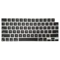 MiNGFi Silikon Englisch QWERTY Tastaturschutz für MacBook Pro/Max 14&16" M1-M4(A3185 A2485 A2780 A2991 A3403 A3186) Air 13,6&15,3" M2-M4(A3113 A3240 A2941 A3114 A3241) US/ANSI Tastaturlayout-Schwarz
