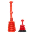 ROTHENBERGER Industrial 2 x RoPü Abflussreiniger Pömpel: 1 x RoPü Mini für Waschbecken und Dusche | 1 x RoPü Maxi für Toilette | Pümpel | Saugglocke