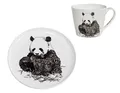 Maxwell & Williams Marini Ferlazzo Becher und Teller Panda aus Bone China Porzellan