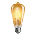 ledscom.de E27 LED Leuchtmittel, ST64, extra warmweiß (2200 K), 4 W, 489lm, goldfarben