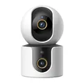 XIAOMI C500 Dual Überwachungskamera Innen, Dual 4MP Kamera Überwachung Innen, Virtuelle Schutzbarriere, Personen-/Haustiererkennung, Starlight Farbe Nachtsicht, Zwei-Wege-Audio, 2,4/5GHz WiFi 6