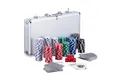 relaxdays Spiel Pokerkoffer mit 300 Laserchips