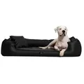 tierlando® Tierbett Orthopädisches Hundebett GOOFY Kunstleder, Matratzenschoner inklusive schwarz 160 cm x 110 cm