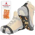 Traxtor Spikes Schuhspikes Anti-Rutsch - Schuhkrallen für Eis und Schnee (Schuhspikes), Steigeisen für Gleitschutz bei Glatteis inkl. 15 Spikes XL: 45-47 EU