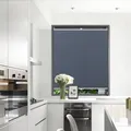 THERMO Waben-Plissee Rollo 100% Verdunkelung zum Bohren Blau 65x130cm