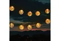 Spetebo LED-Lichterkette Solar Lichterkette mit 10 runden Lampions in Rattan Optik - 270 cm, 10-flammig, in rustikaler Rattan Optik