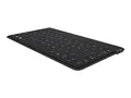 Logitech Keys-to-Go Kabellose Tablet-Tastatur, Bluetooth, iOS-Sondertasten, Ultraleicht & Geräuschlos, 3-Monate Akkulaufzeit, Fürs Tablet und Smartphone, Skandinavisches Layout - Schwarz