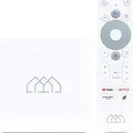 Homatics Box R Lite Android TV Mediaplayer Weiß (4K UHD, 5GHz WiFi, Bluetooth, Sprachfernbedienung) - Weiß/Gelb