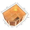 KARIBU Elementsauna Premium Nuri, 68 mm Wandstärke, Innenraum 231 x 196 x 198 cm, Innensauna für 2 4 Personen, Systembauweise mit Fensterfront, b...