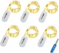 BXROIU 6 x 20er Micro LED Lichterkette mit CR2032 Batterie betrieb Auf 2 Meter