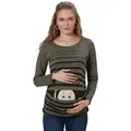 M.M.C. Umstandsshirt Guck Guck mit Motiv grün S
