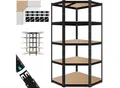 MASKO® Eckregal Lagerregal Schwerlastregal, Kellerregal, 180x75x40cm , bis 875 kg, 5 verstellbare Ablagen, MDF-Platten Regal aus Metall, Steckregal, Werkstattregal, Keller, Garage