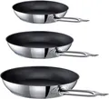 Gastro SUS Bratpfannen Set Antihaft Schulte Ufer Industar Edelstahl Ø 20+24+28cm