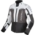 Modeka Hydron wasserdichte Damen Motorrad Textiljacke, schwarz-grau, Größe 36