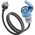 Absina CEE-Adapter 911009, Länge 1,5 m, CEE 16A / 230V auf Schutzkontakt 230V, IP44