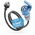 greate 16A Schuko Stecker auf CEE Kupplung - CEE Adapter Kabel 230V mit 150 cm Kabellänge & IP44 Schutz - Wohnwagen Stecker, Campingstecker - Wohnmobil & Camping Zubehör
