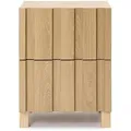 Hometopia Nachttisch, Eiche, Holz, Quadratisch, 40x55x30 cm, Schlafzimmer, Nachttische
