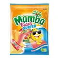 Mamba Beach Surfer – 1 x 160g – Leckere Kaustreifen mit Fruchtgeschmack in vier verschiedenen Sorten – Süßigkeiten Mix einzeln verpackt