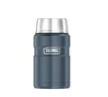 Thermos STAINLESS KING Thermobehälter für Essen ice grey 0,70l - Edelstahl, absolut dicht, hält Speisen 14h heiß & 24h kalt, BPA-frei