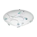 EGLO LED Deckenleuchte Sorrenta 1, 1 flammige Deckenlampe klassisch, Wohnzimmerlampe aus Metall, Glas mit Kristallen in Weiß, Schlafzimmerlampe, LED Flurlampe Decke neutralweiß