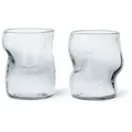 Ferm Living - Dimple Trinkglas, klar (2er Set)