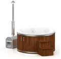 JVmoebel Whirlpool Whirlpool Badefass mit Holzofen – luxuriöser Gartenpool Wellness, (1-tlg)
