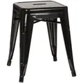 Mid.you Hocker, Schwarz, Metall, quadratisch, 39x46x39 cm, stapelbar, Wohnzimmer, Hocker, Sitzhocker