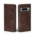 Handy Hülle für Google Pixel 8 Pro Klapp Magnet Smartphone Cover Case Braun