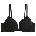 Tommy Hilfiger Underwear Bügel-BH PUSH UP unifarben, Spaghettiträger mit Logo schwarz 80