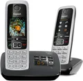 Gigaset C430A Duo Schnurlostelefon DECT mit Basis Schwarz Top Zustand Händler