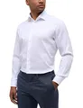 Eterna Langarmhemd, Moderne Passform, Twill-Stretch, Uni, weiß, 36