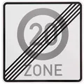Original Verkehrsschild 274.2-20 Ende 20 Zone 30 Geburtstag Schild Anfang Straßenschild Schilder Verkehrsschilder Straßenschilder Straßenzeichen RA1